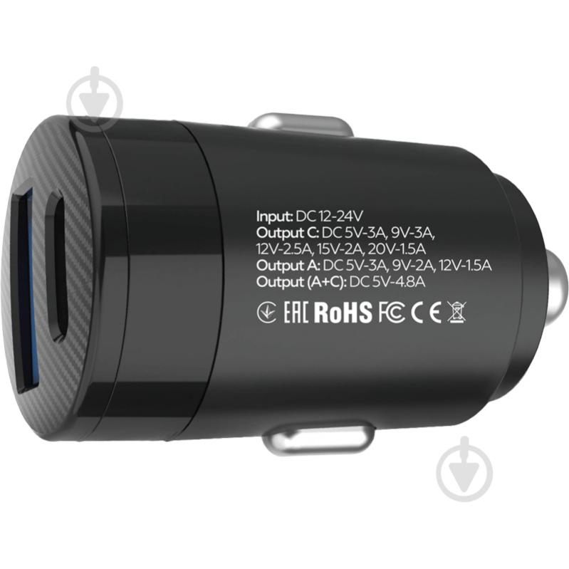 Автомобільний зарядний пристрій Gelius Pro Inch Twix GP-CC010 USB + Type-C QC/PD (30 Watt) - фото 3