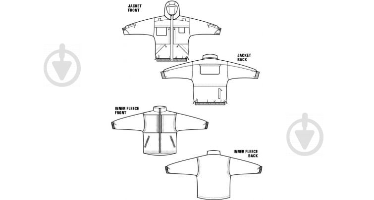 Куртка чоловіча демісезонна 5.11 Tactical ТАКТИЧНА ДЕМІСЕЗОННА "5-IN-1 JACKET" 28017 р.XS чорна - фото 4