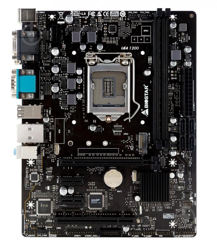 Материнская плата Biostar H410MHG (Socket 1200, Intel H410, micro ATX) - фото 1