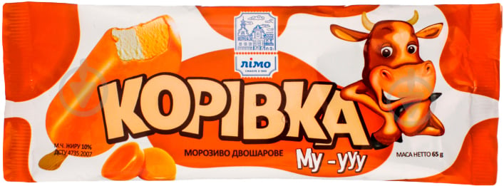 Морозиво 10% Ескімо Корівка Му-ууу карамельна 65 г - фото 1