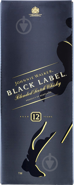 Віскі Johnnie Walker Black label 12 років витримки в подарунковій упаковці 3 л - фото 1