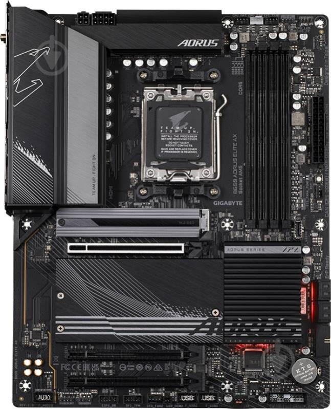 Материнская плата Gigabyte B650 AORUS ELITE AX (Socket AM5, AMD B650, ATX) - фото 1 Материнская плата Gigabyte B650 AORUS ELITE AX (Socket AM5, AMD B650, ATX) - фото 1