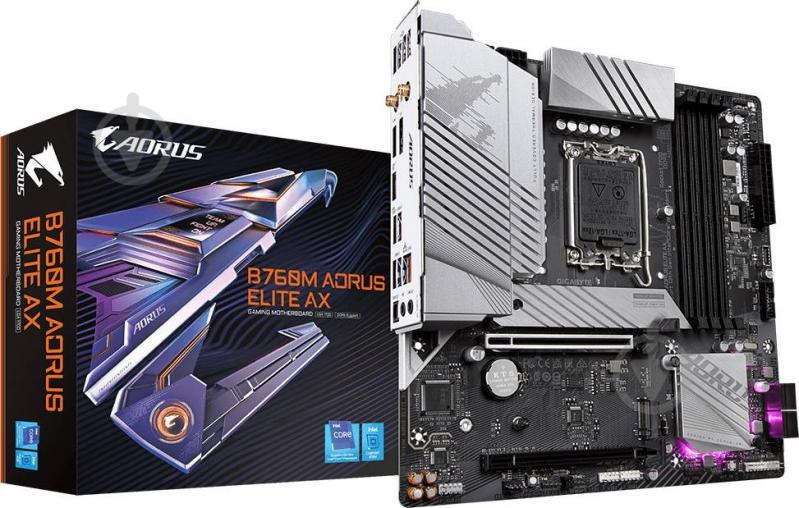 Материнская плата Gigabyte B760M AORUS ELITE AX (Socket 1700, Intel B760, micro ATX) - фото 4