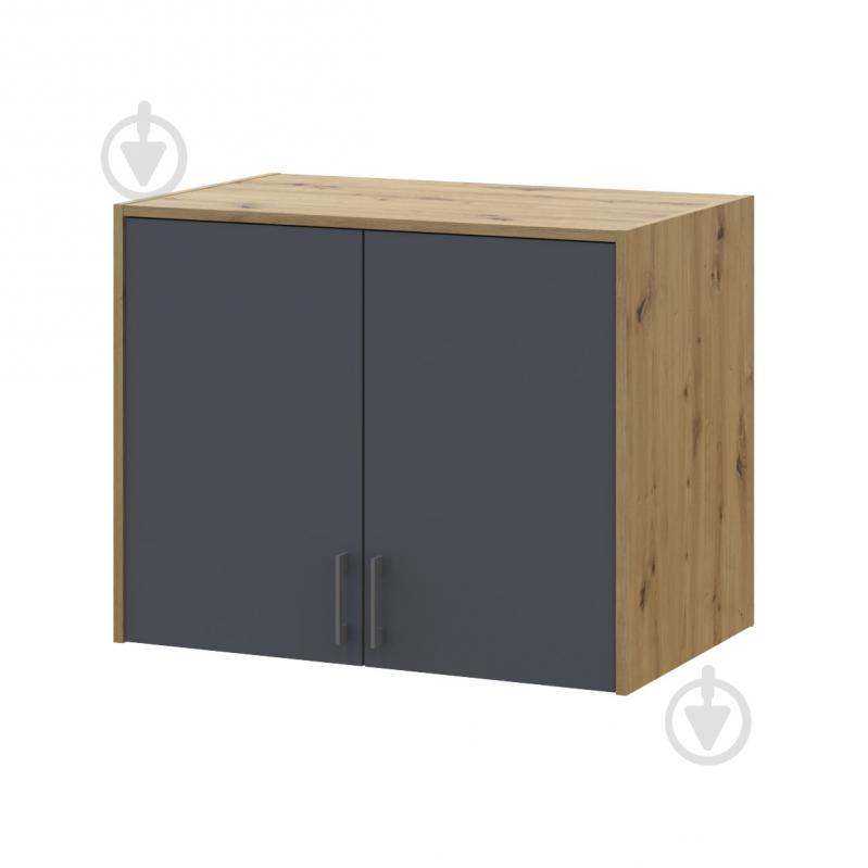 Шафа верхня Doros Антресоль Висока 2ДСП 650х820х520 мм дуб артізан / графіт - фото 1 Шафа верхня Doros Антресоль Висока 2ДСП 650х820х520 мм дуб артізан / графіт - фото 1