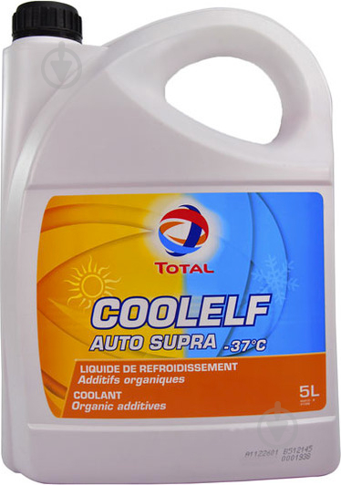 Антифриз Total Coolelf Auto Supra G12+ -37 °C (147989) 5 л помаранчевий - фото 1