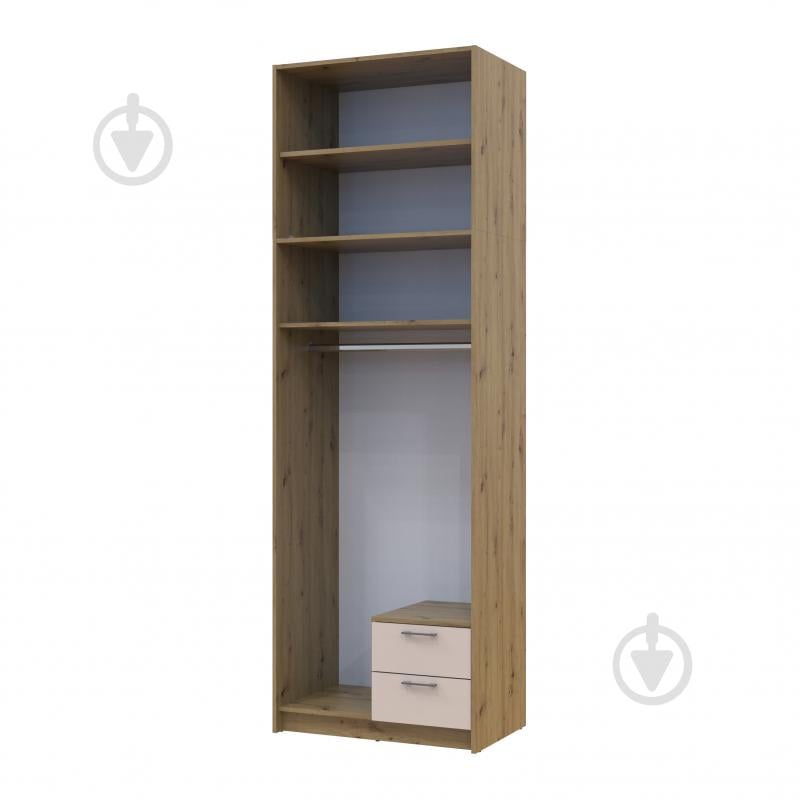 Шафа для одягу Doros Ронді з високою антресолею 2ДСП 2600х820х520 мм дуб артізан / кашемір - фото 3 Шафа для одягу Doros Ронді з високою антресолею 2ДСП 2600х820х520 мм дуб артізан / кашемір - фото 3