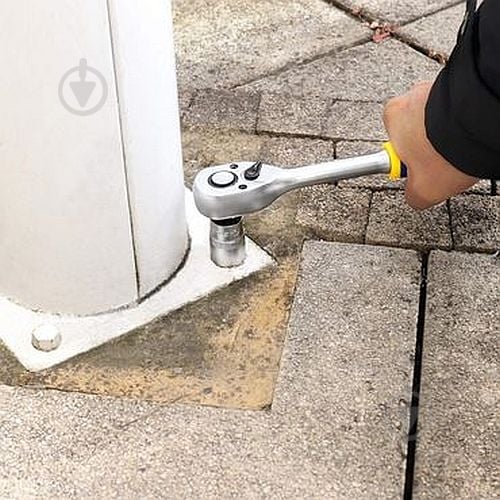 Тріскачка 3/8" 205 мм з реверсом CrV 45 зубців S&R 465045038 - фото 8