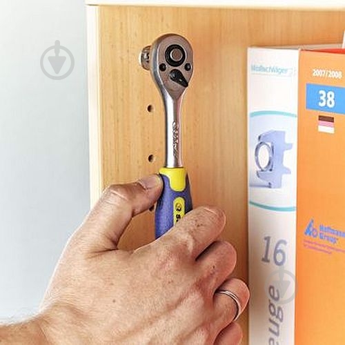 Тріскачка 3/8" 205 мм з реверсом CrV 45 зубців S&R 465045038 - фото 9