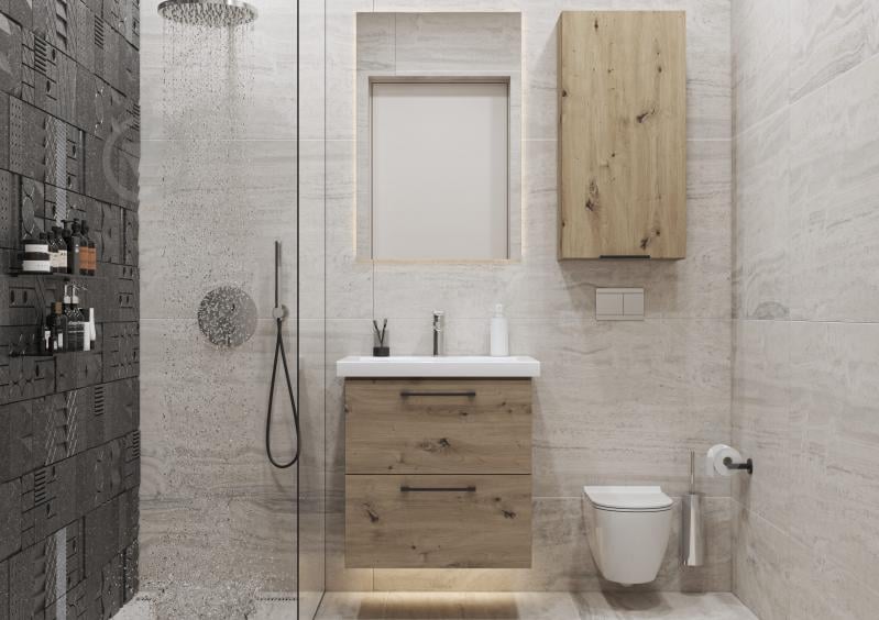 Тумба консольная Грейд Niks дуб артизан под умывальник Como 60 - фото 2