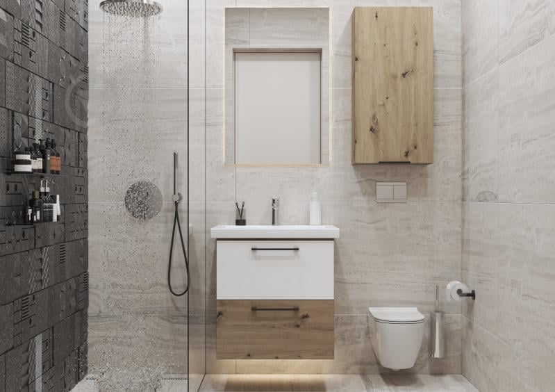 Тумба консольна Грейд Niks дуб артізан/німфея альба під умивальник Como 60 - фото 2 Тумба консольна Грейд Niks дуб артізан/німфея альба під умивальник Como 60 - фото 2