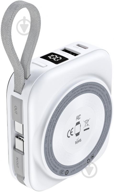 Повербанк Choetech 10000 mAh white (B697C-WHSL) - фото 1