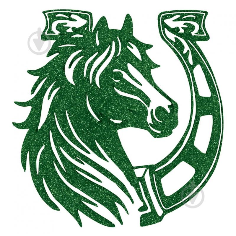 Подвеска MIS LT Лошадь-подкова 12 см зеленый - фото 1