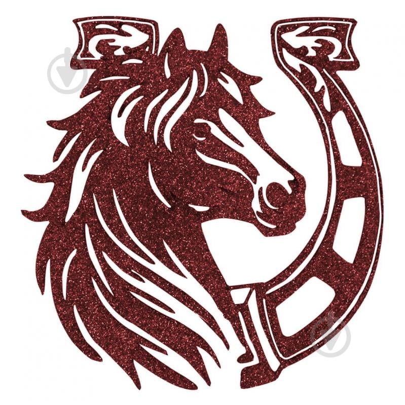 Подвеска MIS LT Лошадь-подкова 12 см красный - фото 1