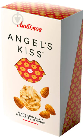 Шоколадні цукерки Millennium Любімов Angel's kiss білі з мигдалем рисовими кульками кокосовою стружкою 100 г (4820240031 - фото 1