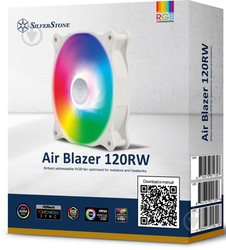 Вентилятор для корпуса SilverStone Air Blazer 120RW-ARGB (SST-AB120RW-ARGB) - фото 13