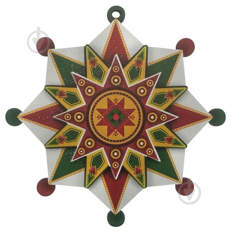 Підвіска MIS LT Печенько Зірка 10 см різнокольоровий - фото 1 Підвіска MIS LT Печенько Зірка 10 см різнокольоровий - фото 1