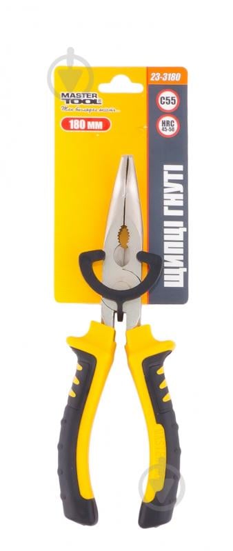 Щипцы гнутые MasterTool 180 мм С55 HRC 45-50 23-3180 - фото 2
