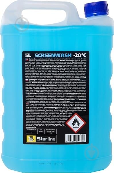 Омыватель стекла STARLINE (S NA SW20-5) зима -20 °С 5 л - фото 2 Омыватель стекла STARLINE (S NA SW20-5) зима -20 °С 5 л - фото 2