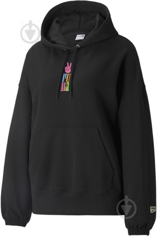 Худи Puma Downtown Graphic Hoodie 53167401 р. XL черный - фото 1