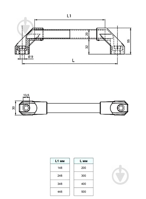 Ручка-скоба Mesan 087.348.400 400 мм сірий металік - фото 2