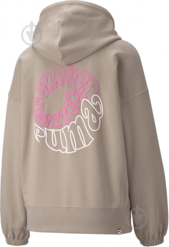 Худи Puma Downtown Graphic Hoodie 53167442 р. XL бежевый - фото 2