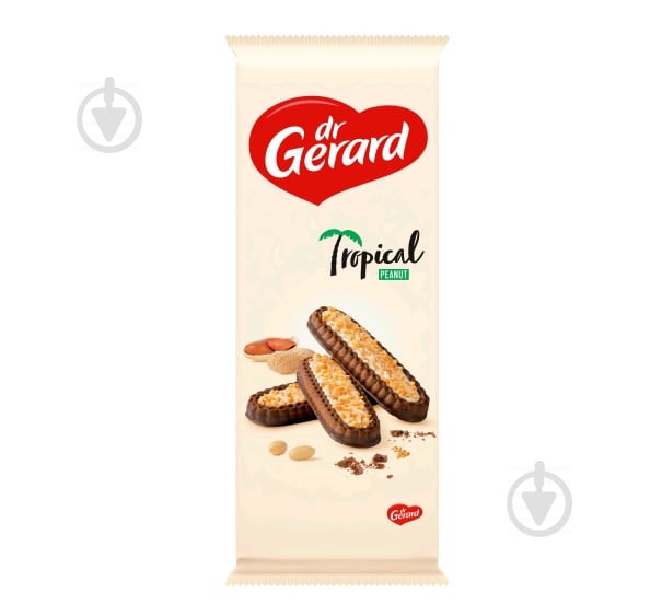 Печиво Dr Gerard Tropical peanut з кремовою начинкою 180 г - фото 1