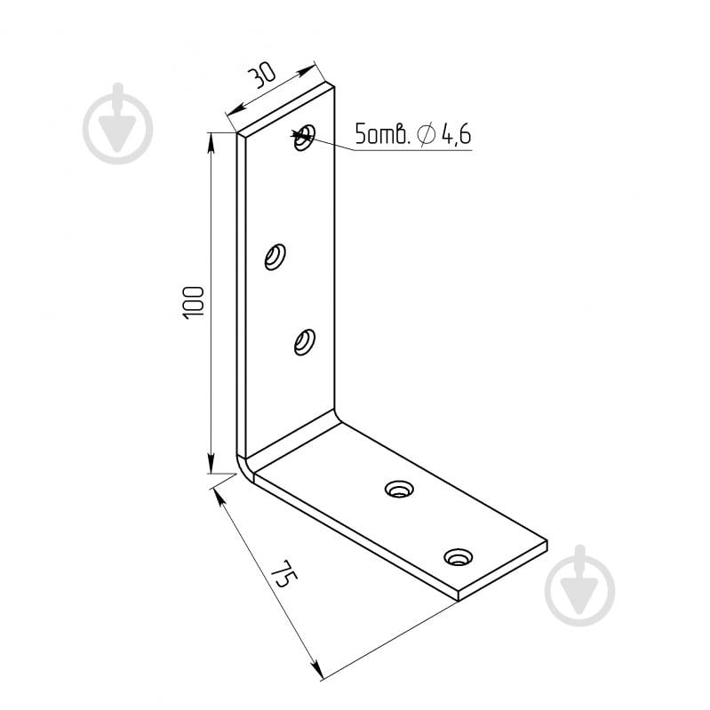 Уголок балочный Профсталь 100х30х3 мм - фото 2