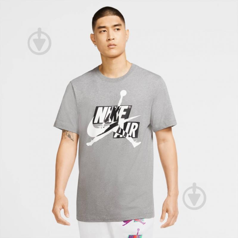 Футболка Nike M J JM CLASSICS HBR SS CREW CU9570-091 р.2XL сірий - фото 4