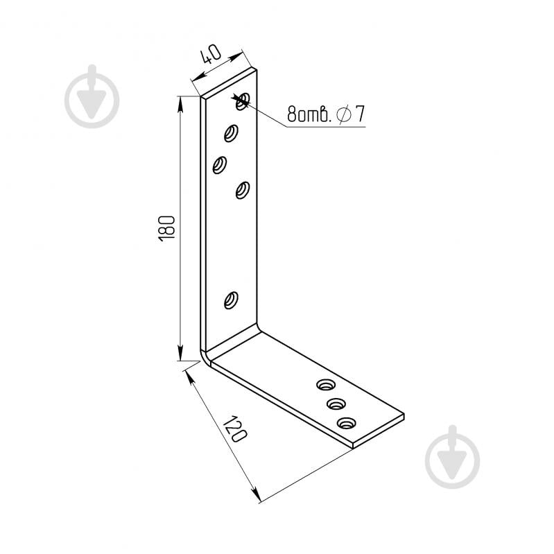 Уголок балочный Профсталь 180х40х4 мм - фото 2