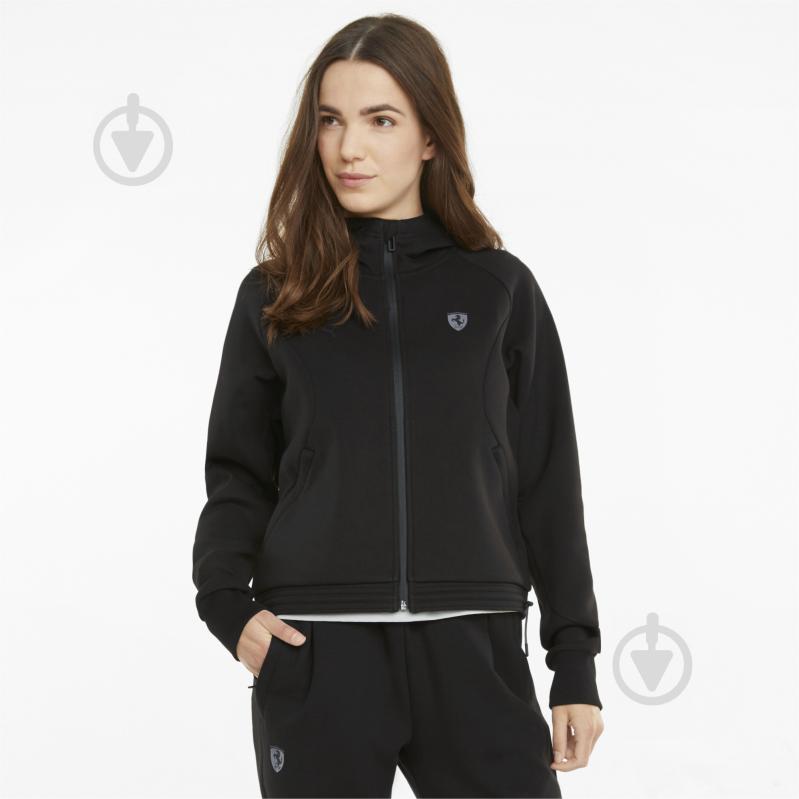 Толстовка Puma Ferrari Style Wmn Hd Swt Jkt 53177601 р. XS черный - фото 3