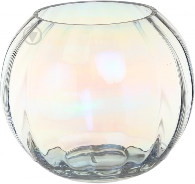 Ваза стеклянная Wrzesniak Glassworks Luster Optic 17 см перламутровая 17-164 - фото 1
