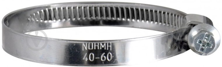 Хомут черв'ячний NORMA 40-60/9 мм C7 W2 50 шт. 219436 - фото 1