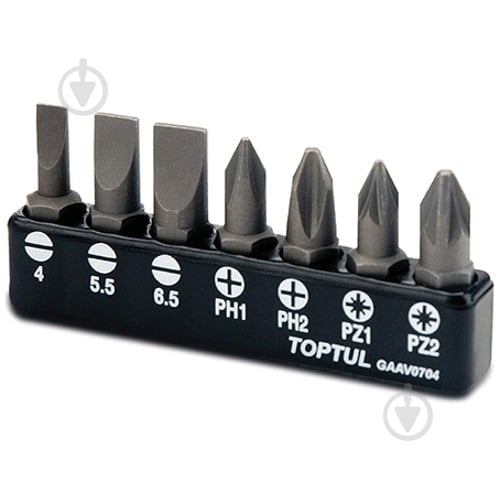 Набор бит Toptul GAAV0704 7 шт. - фото 1