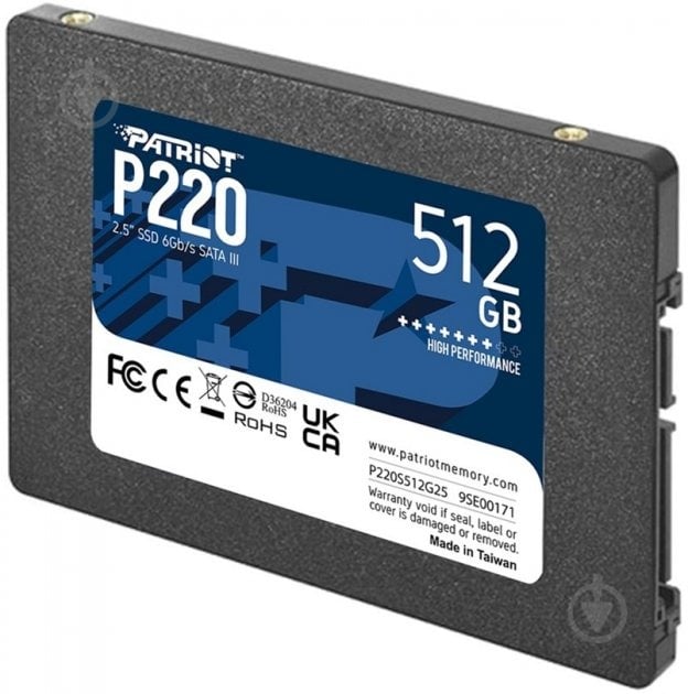 SSD-накопитель Patriot P220 512GB 2,5" SATA III TLC (P220S512G25) - фото 3