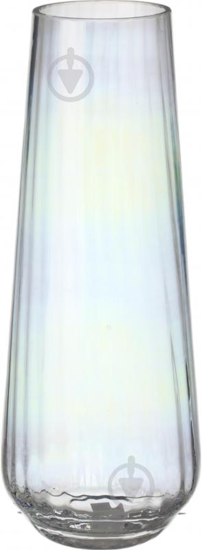 Ваза стеклянная Wrzesniak Glassworks Optic 36 см прозрачная 17-9524E - фото 1