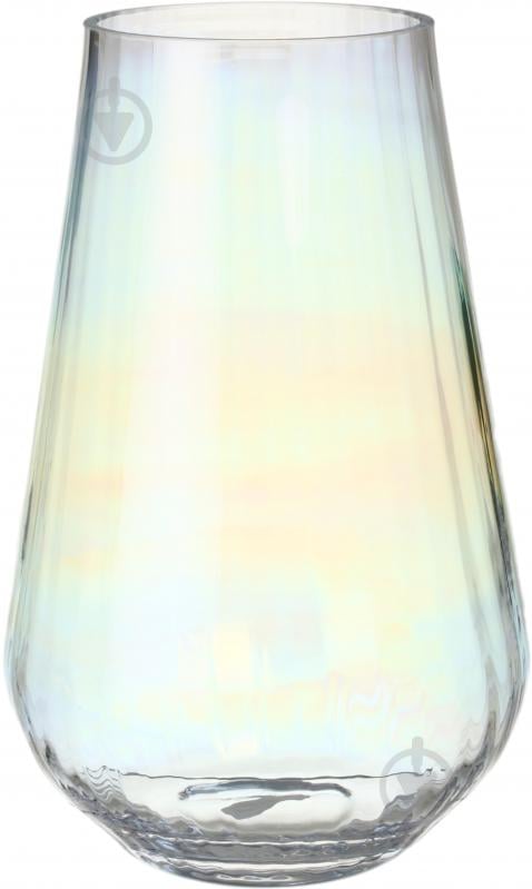 Ваза скляна Wrzesniak Glassworks Luster Optic 27 см перламутрова 17-9524C - фото 1