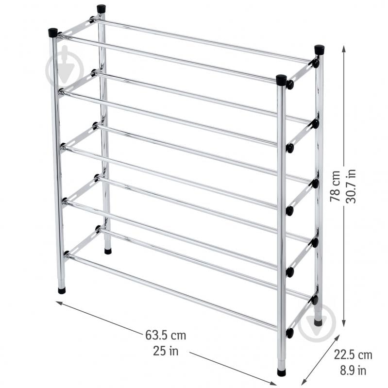 Подставка для обуви Tatkraft Expert 5-уровневая 635x225x780 мм хром - фото 2