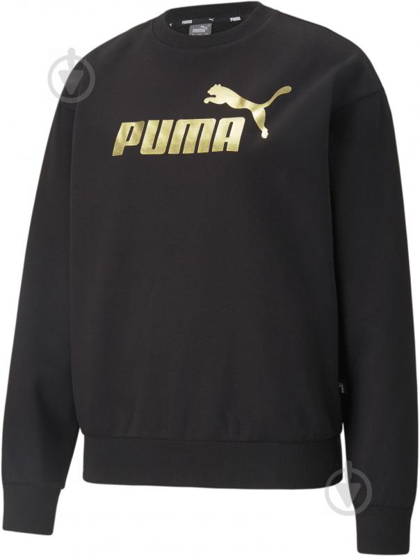 Джемпер Puma ESS+ Metallic Logo Crew 58689301 р. XL чорний - фото 1