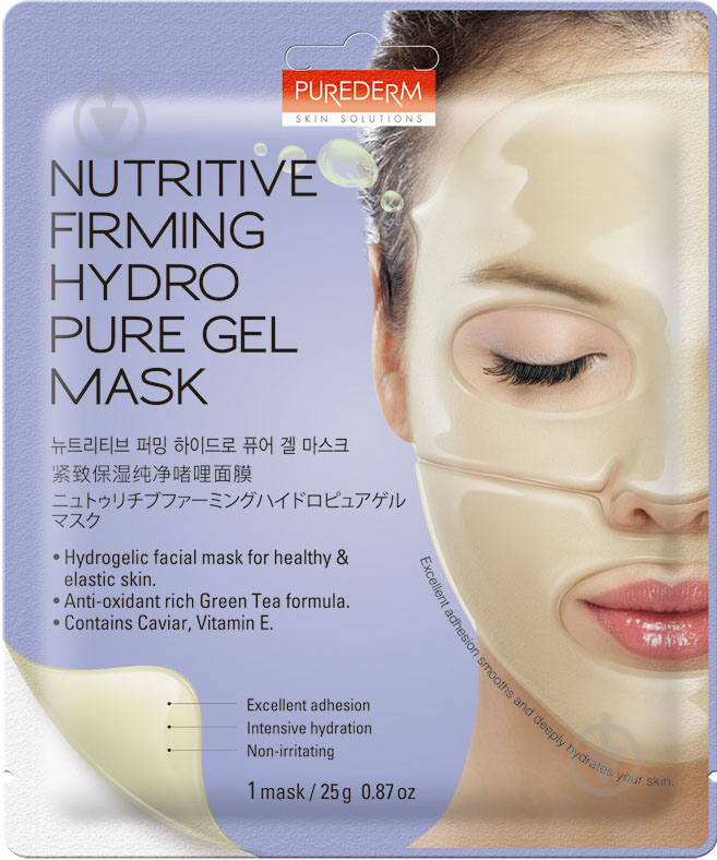 Маска Purederm Nutritive Firming Hydro Pure Gel Mask 25 г 1 шт. - фото 1