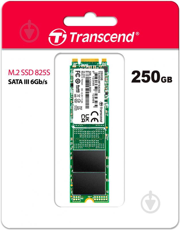 SSD-накопичувач Transcend 825S 250GB M.2 M.2 3D TLC NAND (TS250GMTS825S) - фото 2