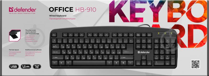 Клавіатура Defender Office HB-910 RU (45910) black - фото 3