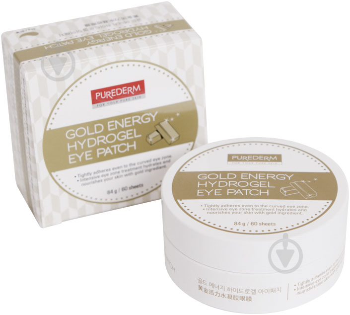 Гідрогелеві патчі Purederm Gold Energy Hydrogel Eye Patch 60 шт./уп. - фото 1