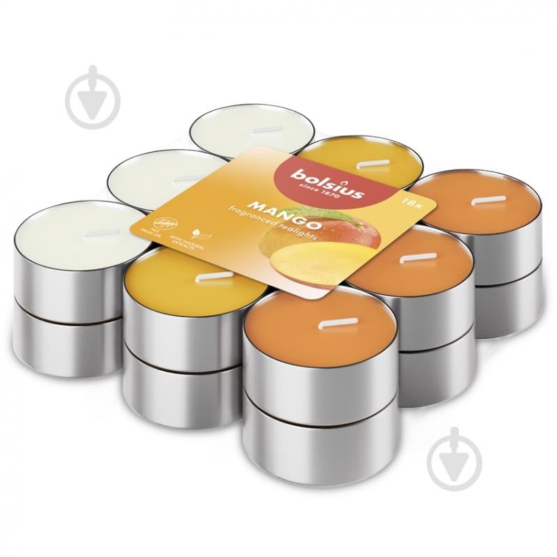 Набір свічок ароматичних Bolsius 18 шт. манго - фото 1 Набір свічок ароматичних Bolsius 18 шт. манго - фото 1