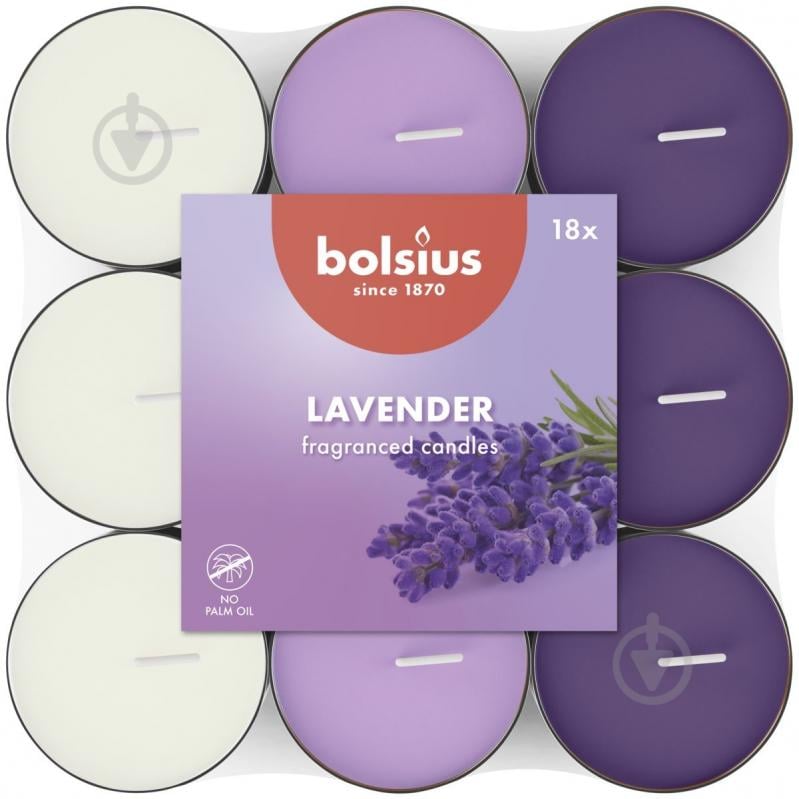 Набір свічок ароматичних Bolsius 18 шт. лаванда - фото 1 Набір свічок ароматичних Bolsius 18 шт. лаванда - фото 1