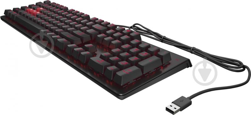 Клавиатура HP OMEN Encoder LED 114key Cherry MX Red USB (6YW76AA) black - фото 3