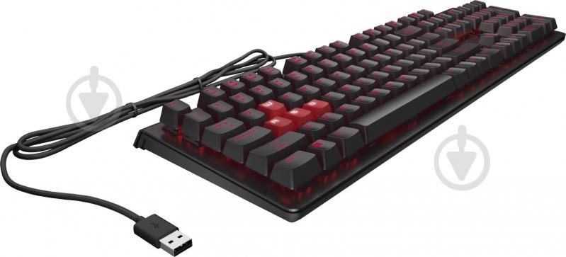 Клавиатура HP OMEN Encoder LED 114key Cherry MX Red USB (6YW76AA) black - фото 2