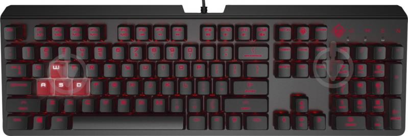 Клавиатура HP OMEN Encoder LED 114key Cherry MX Red USB (6YW76AA) black - фото 1