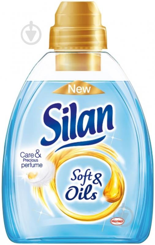 Кондиціонер-ополіскувач Silan Soft & Oils Блакитний 0,75 л - фото 1