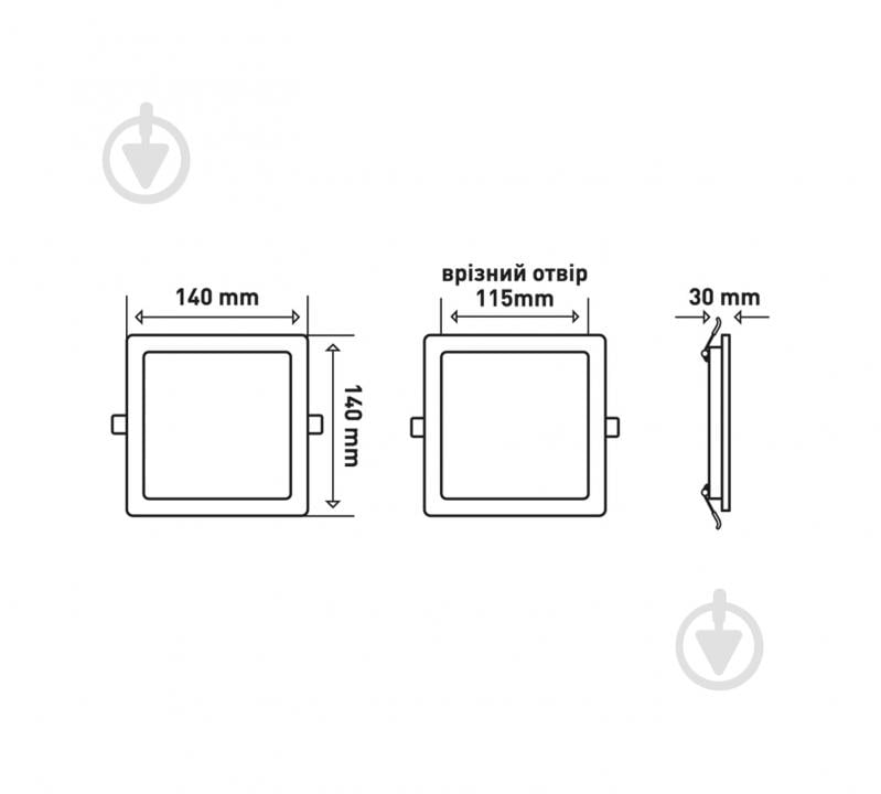 Світильник вбудовуваний (Downlight) Maxus 12 Вт 4100 К білий матовий 1-RDL-1241-IPS - фото 4