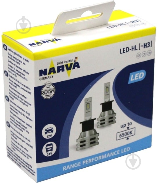 Автолампа светодиодная Narva PK22s LED Range Performance H3 19 Вт 2 шт.(NV 18058 RPNVA X2) - фото 1